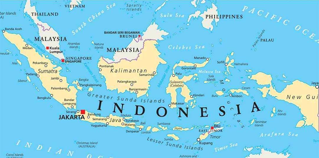 印度尼西亚地图